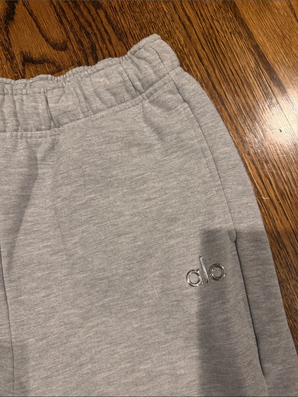 ALO Yoga Light Gray Track Joggers